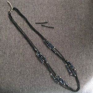 NWOT black beaded necklace
